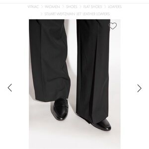 Stuart Weitzman Jet Calfskin Leather Driver Loafers Black Size 11B